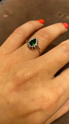 Emerald Ring ,Silver Ring ,Gifts for Her *Made of 925 Sterling Silver *Silver, Rosegold AND gold color options *Cubic Zirconia Gemstone Emerald Ring Silver, Emerald Ring, Ring Silver, Rings Statement, Ring Gift, Or Rose, Statement Rings, Silver Ring, Color Options