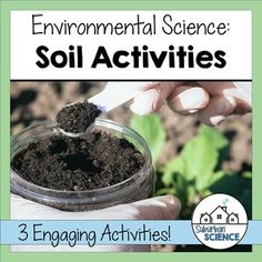 This is an engaging bundle of environmental and earth science activities on Soil Formation & Conservation. Students will learn more about erosion, soil horizons or layers, soil texture, and soil composition.  This activity set is the perfect addition to a geosphere unit in a high school Environmental Science or Earth Science course. Student pages, teacher instruction pages, rubrics, and answer keys are all included.Please note: This is also part of my Geosphere Unit 2, Geosphere Bundle, and Soil Experiments For Kids, Erosion Activities, Environmental Science Activities, Homeschool Goals, Soil Activities, Science Powerpoint, Earth Science Activities, Science Doodles, Soil Conservation