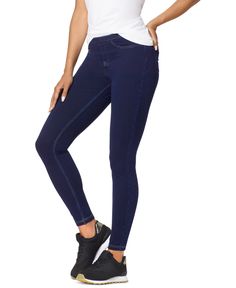 in stock Dark Wash Stretch Mid-rise Bottoms, Fall Denim Casual Leggings, Casual Denim Leggings For Fall, Stretch Mid-rise Dark Wash Bottoms, Versatile Stretch Dark Wash Jeans, Stretch Denim Blue Bottoms For Everyday, Everyday Versatile Stretch Jeans, Black Stretch Denim Jeggings, Versatile Everyday Stretch Jeans