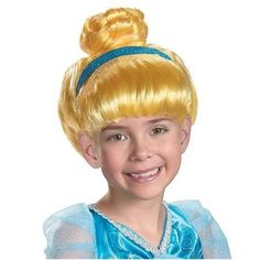 Disguise Cinderella Kids Wig Includes 1 Wig Per Package. One Size Fits Most Children. Features A Bright Yellow Cinderella Wig. Also Has A Bright Blue Headband. Great For Completing A Princess Costume. Wig Size: Girls One Size Condition: New New Without Original Packaging. Item Lp686-A-2007-1of1 Cinderella Wig, New Cinderella Movie, Cinderella Halloween Costume, New Cinderella, Princess Halloween, Cinderella Movie, Kids Wigs, Cinderella Costume, Halloween Disney