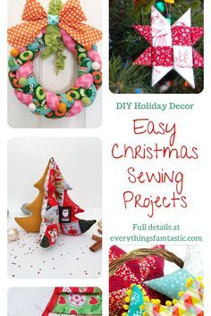 easy christmas sewing projects for kids to sew and decorate on the front door or in the living room