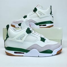 Excellent Condition Worn 2x Air Jordan Retro 4 Sb Pine Green 2023 Release Dr5415-103 Size 10 Mens Comes With Original Box Deep Cleaned And Sanitized Ready To Wear Out Of The Package Ships Sameday Thank You For Shopping With Us Air Jordan Retro 4, Jordan Retro 4, Retro 4, Air Jordan Retro, Air Jordan 4, Pine Green, Air Jordans Retro, Jordan Retro, Jordan Shoes