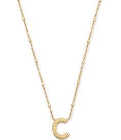 Kendra Scott Initial Pendant Necklace | Dillard's Chic Personalized Jewelry As Gift, Chic Personalized Jewelry For Gifts, Dainty Adjustable Initial Necklace For Everyday, Classic Gold Plated Initial Pendant Necklace, Engraved Brass Initial Pendant Jewelry, Gold-tone Initial Pendant Charm Necklace With Chain, Gold-tone Initial Pendant Charm Necklace, Dainty Adjustable Initial Pendant Necklaces, Yellow Gold Brass Initial Pendant Charm Necklace