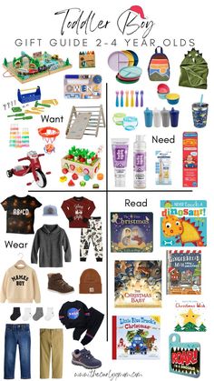 Christmas Gift For Preschoolers, Christmas Gift For 2 Year Boy, Need Want Read Wear Ideas, Christmas Want Need Wear Read, Something You Want Need Wear Read, Santa Gifts For Toddlers, Kids Christmas Gifts Something They Need, Kids Gift Baskets For Christmas, 1 Year Christmas Gift Ideas