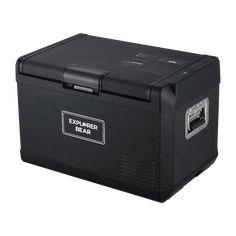 an extra large black box with the words explorer bear on it