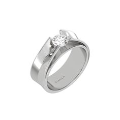 This diamond solitaire ring, boasting a two-tone gold design and a solitaire round brilliant-cut diamond delicately set in a tension setting. The dual-tone shank adds a modern touch to this timeless piece.Details: - Made to Order- Diamond Weight: 0.70 CT- No of Diamonds: 1- Diamond Type: Natural Diamond- Diamond Cut: Round - Diamond Clarity: VS - Diamond Color: G+- Setting Type: Tension- Metal Type: 14K Solid Gold,18K Solid Gold- Choice of Gold Color: Yellow and White Gold, White Gold, Rose and Formal White Diamond Ring With Tension Setting, Modern Rings With Tension Setting And Round Band, Modern Diamond Ring With Single Round Band, Modern Round Band Diamond Ring With Single Diamond, Modern Round Band Diamond Promise Ring, Modern Single Diamond Ring With Round Band, Modern Platinum Diamond Ring, Modern Round Brilliant Cut Rings, Modern White Solitaire Wedding Rings