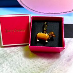 Authentic Juicy Couture. Charm. Adorable Dachshund Dog. Rhinestones & Gold Hardware. Even The Dog Has A J Charm On His Collar. New In Box. No Flaws. Great Gift Idea. Look In Our Closet For Brands Like Coach, Chanel, Kate Spade, Kendra Scott, Frye, Patricia Nash, James Avery, Jimmy Choo, Christian Louboutin, Brighton, Tory Burch & Golden Goose. Ask Any Questions & Look At All Pics. All Pics Can Vary In Colors. Some Bright, Dull, Ugly, Cute. Just Saying We Do Our Very Best To Represent All Items W Juicy Charms, Juice Couture, Peace Sign Bracelet, Juicy Couture Charms Bracelet, Juicy Couture Bracelet, Cupcake Charms, Trendy Logos, Art Deco Geometric, Juicy Couture Charms