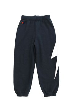 The Kid's Aviator Nation Bolt sweatpants are built for speed! Our single needle stitch work gives each garment a unique, one of a kind effect. All of our products go through an intense breaking-down process that gives them a vintage feel you'll love because it's broken in from day one of wearing it. Your kids are going Preppy Pants, Designer Joggers, Ninja Hoodie, Bday Wishes, Moto Pants, Kid Styles, Cool Kid, Printed Sweatpants, Xmas List