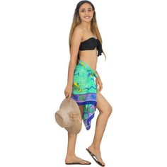 Step onto the sand in style with the LA LEELA Women's Beachwear Sarong, a versatile and vibrant addition to your beach attire. This chic sarong, featuring a lively green color adorned with a playful fish pattern, is the epitome of summer elegance.

- **Color:** Green with fish pattern
- **Size:** One size fits most
- **Material:** Lightweight and breathable fabric
- **Gender:** Female
- **Multi-Wear Options:** Can be styled as a bandeau, halter, wrap skirt, beach shawl, headscarf, and more

Craf Multicolor Summer Beach Cover-up Bottoms, Blue Bottoms For Beach Cover-up In Beach Season, Tropical Swimwear For Beach Party During Resort Season, Green Summer Swim Trunks, Green Summer Swim Trunks For Beach, Green Swim Trunks For Summer Beach Party, Green Beachy Swim Trunks For The Beach, Green Swim Trunks For Summer Beach, Green Swim Trunks For Poolside Vacation