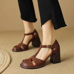 Welcome To antmvs Official Store! Women Summer Shoes, Dark Brown Shoes, Fashion Shoes Heels, Vintage Sandals, Women Platform Shoes, Womens Sandals Summer, Orange Shoes, Womens Summer Shoes, Beige Shoes