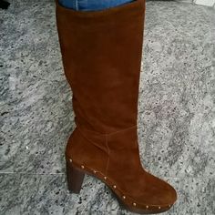 Brown Suede Boots Steven By Steve Madden Never Worn, In Excellent Condition. Size 8, Heel Height 3 Inches, Boot Height 13 Inches Brown Suede Boots, Steve Madden Shoes Heels, Boots Brown, Brown Suede, Steve Madden Shoes, Suede Boots, Brown Boots, Shoes Heels Boots, Steve Madden