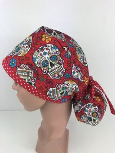 Comfortable design to accommodate longer hair in a unique, stylish way! Made out of 100% cotton. Elastic ponytail pouch to secure your hair. All edges are surged and stress points are double stitched. Trim / ribbon around the cap allows for adjustment of a depth and long enough to make a bow. Adjustable Red Bandana, Adjustable Cotton Bandana For Beach, Adjustable Red Bandana For Summer, Adjustable Red Bandana Headband, Adjustable Multicolor Cotton Bandana, Adjustable Red Bandana For Gifts, Adjustable Red Bandana As Gift, Red Ponytail, Make A Bow