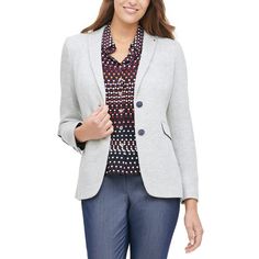 Nwt!! Add That Bit Of Polish To A Casual Look Or Cool Touch To A Work Ensemble With This Collegiate-Chic Plus-Size Blazer From Tommy Hilfiger. Elbow Patches Are Back And Better Than Ever! -Notched Lapel; Front Button Closures -Shoulder Pads; Elbow Patches; Button Trim At Cuffs; Monogrammed Metallic Embellishment At Lapel -Flap Pockets At Front -Lined -Polyester/Cotton; Lining: Polyester; Elbow Patches: Polyester/Rayon/Spandex -Dry Tommy Hilfiger Winter Blazer For Work, Tommy Hilfiger Winter Workwear Blazer, Tommy Hilfiger Casual Fall Blazer, Tommy Hilfiger Blazer For Fall Workwear, Tommy Hilfiger Fall Workwear Blazer, Tommy Hilfiger Blazer For Workwear In Fall, Tommy Hilfiger Workwear Blazer For Fall, Tommy Hilfiger Long Sleeve Workwear Blazer, Tommy Hilfiger Long Sleeve Blazer For Work