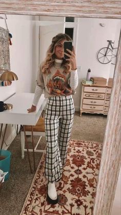 Fits Fall, Check Pants, Estilo Indie, Elegante Casual, Stil Inspiration, Mode Ootd