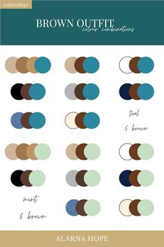 What Colours Go With Brown Clothes + Colour Combinations — Alarna Hope Pair Brown Colour With, Brown With Blue Outfit, Trending Colour Combinations, Colors To Pair With Brown, Dark Teal Color Combinations, Clothes Combinations Ideas Outfits, Color Combos With Brown, Teal Color Combinations Outfits