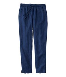 #LLBean: Women's Premium Linen Breezy Pull-On Ankle Pants Comfortable Mid-rise Pants For Spring, Comfortable Mid-rise Spring Pants, Casual Tapered Leg Capris With Elastic Waistband, Spring Pull-on Style Tapered Leg Capris, Spring Tapered Leg Pull-on Capris, Casual Pull-on Ankle-length Capris, Casual Mid-rise Pull-on Capris, Casual Ankle-length Pull-on Capris, Relaxed Fit Pull-on Ankle-length Capris