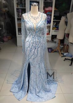 a dress on display in a store window