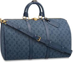 Louis Vuitton Keepall Bandouliere Monogram Denim 50 Navy