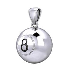 PRICES MAY VARY. ✅ DESIGN: 3D solid sterling silver sports pendant is designed to replicate the look and feel of a real eight ball ✅ FEATURES: 3D polished finish pendant. ✅ MADE WITH 925 STERLING SILVER: Our premium quality pure 925 sterling silver provides a top quality shine and durability ✅ SIZE AND MEASUREMENTS: 18.5mm in length and 18.5mm in width. Size comparison – US Dime: 17.9mm, US Nickel: 21.2mm, US Quarter: 24.3mm ✅ PACKAGING: Comes in a decorative jewelry box The US Jewels & Gems (US Eight Ball, Sports Jewelry, 8 Ball, Size Comparison, Ball Pendant, Coin Pendant, Billiards, Pendant Jewelry, Charm Pendant