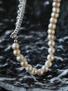 Adorn your neckline with the timeless elegance of our Freshwater Pearl Panel Chain Silver Necklace—a sophisticated and refined accessory that combines lustrous freshwater pearls with a delicate silver panel chain. Metal:Recycled Sterling Silver Plated On Brass Pearl: Freshwater Pearl (6.5-7.5mm) Length: 430mm Weight: 27.8g Silver Pearl Necklace With Chain, Elegant Sterling Silver Pearl Chain Necklace, Elegant Silver Chain Necklace With Pearl Drop, Elegant Silver Chain Necklace With Pearl Charm, Elegant Silver Necklace With Pearl Charm, Elegant Silver Pearl Chain Necklace, White Pearl Necklace With Silver Chain, Elegant Pearl Chain Necklace With Silver Chain, Elegant Sterling Silver Pearl Necklace With Silver Chain