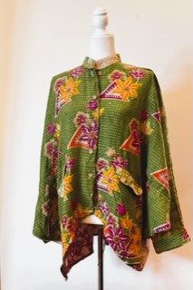 Kantha Fabric, Kantha Embroidery, Embroidered Tunic, Drip Dry, Soft Hands, Womens Tunics, Asymmetrical Hem, Soft Hand, Asymmetric Hem