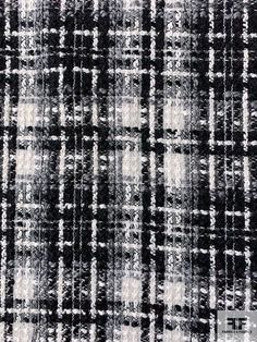 a black and white plaid fabric texture