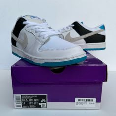 Nwt 2021 Nike Sb Dunk Low Laser Blue Always 100% Authentic Size: Mens 10.5 Color: White/Black/Laser Blue Style: Bq6817-101 Deadstock Og All Will Include Og Receipt If Desired Will Ship Securely Packed/Tracked Usually Ships Same Day Trusted/Reliable Seller Don’t Hesitate To Hit Me Up With Any Questions Streetwear Basketball Shoes With Padded Tongue And Round Toe, Casual Basketball Shoes With Padded Tongue For Streetwear, Casual Basketball Shoes With Padded Tongue, White Basketball Shoes With Padded Tongue And Round Toe, Urban Blue Custom Sneakers For Skateboarding, Low-top Basketball Shoes With Padded Tongue, White Urban Skate Shoes With Padded Tongue, Casual Sneakers With Padded Tongue For Streetwear, Nike Skate Shoes With Cushioned Footbed For Light Sports