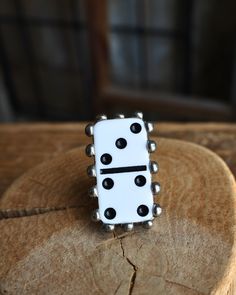 WHITE DOMINO RING- ADJUSTABLE Domino Ring, Combat Boots Heels, Felt Cowboy Hats, Straw Cowboy Hat, Concert Fashion, Boot Jewelry, Buckle Bracelet, Coral And Gold, Cuff Earrings