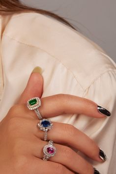 Which resilient Platinum ring would you wear—the Costa Smeralda Emerald, Cornflower Ceylon Sapphire, or Passion Ruby ring? Shop here: https://levian.co/3rE8gtQ https://levian.co/3f5Neg5 #Platinum #Rings #Gemstones #FineJewelry Platinum Rings, Costa Smeralda, Ruby Set, Natural Ruby Ring, Gold Jewellry, Ceylon Sapphire, Le Vian, Ruby Stone, Platinum Metal