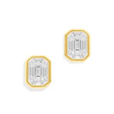 14KT Yellow Gold Baguette Diamond Kenzie Stud Earrings Luxury Baguette Cut Diamond Earrings For Formal Occasions, Luxury Formal Baguette Cut Diamond Earrings, Formal Baguette Cut Diamond Earrings With Diamond Accents, Formal Baguette Cut Diamond Earrings With Accents, Formal Baguette Cut Diamond Earrings, Diamond White Baguette Cut Diamond Earrings For Formal, Diamond White Baguette Cut Diamond Earrings For Formal Occasions, Formal Diamond White Diamond Earrings With Baguette Cut, Luxury Diamond Earrings With Baguette Cut