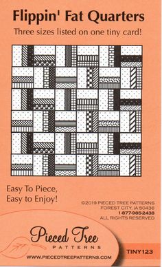 Flippin' Fat Quarters Fat Quarter Quilt Pattern, Quilt Blocks Easy, Quilted Projects, Quilting 101, Quilting Books, Block Quilts, Big Block Quilts, Jelly Roll Quilt Patterns, Barn Dance