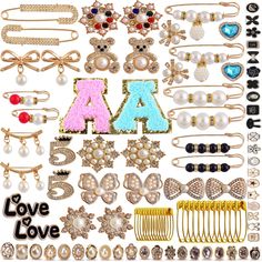 PRICES MAY VARY. 【Charms for Socks kit】: Package Including 100pcs Brooch Pins bulk in Various Styles, Include 2pcs Letter A Self Adhsive Iron on Letters.18pcs Brooch Pins,20pcs Rhinestone Charms Brooch Pins,20pcs Gold Paperclip Pins,and 40pcs Cover up Buttons Pins. All in Pairs easy for your match.All Brooches and Pins in Plastic Box easy for Storage.Brooches and Pins Various Styles like Pearl Brooch Pins,Rhinestone Brooch Pins,Flower Brooch Pins,etc,Star Brooch Pins,Love Brooch Pins,Crown Brooc Cheap Valentine's Day Gift Brooches, Pins Button, Star Brooch, Pins Jewelry, Safety Pin Brooch, Iron On Letters, Junk Jewelry, Personalized Socks, Safety Pins