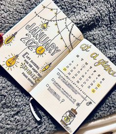 Planer Ideas, Dot Journaling, Bullet Journal Flip Through, Scrapbook Planning, Journal Tracker, Bullet Journal Month, January Bullet Journal, Themed Journal, Journal Weekly