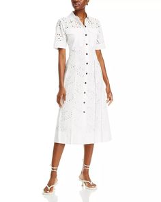 Derek Lam 10 Crosby - Lincoln Short Sleeve Eyelet Dress Florence Outfits, Travel Systems For Baby, Swimsuit Cover Up Dress, White Eyelet Dress, Derek Lam 10 Crosby, Eyelet Dress, Evening Formal, Derek Lam, Cover Up Dress