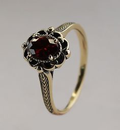 An Amazing real 14K gold vintage ring with a real Garnet gemstone weight : 4.35 gram Garnet gemstone : 7/5 mm Gem Cuts, Victorian Style Rings, Gold Vintage Ring, Victorian Engagement Rings, Cute Engagement Rings, Fun Clothes, Gorgeous Ring, Funky Jewelry, Jewelry Lookbook