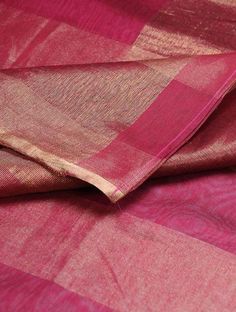 A pink handwoven chanderi dupatta with zari weaving. Colour - Pink Fabric - Cotton silk/Chanderi Wash Care - Dry Clean only Length - 94 inches, Width - 44 inches Estimated Delivery - 15-20 Days Chanderi Dupatta, Pink Fabric, Best Deal, Cotton Silk, Stripe Print, Free Giveaway, Fabric Cotton, Hand Weaving, Weaving