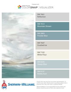 the color scheme for sheryln williams's new paint palette, which is available in