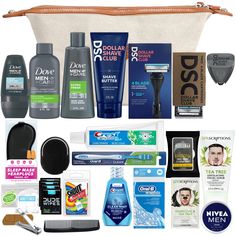 PRICES MAY VARY. Title: Convenience Kits International Men’s Super Premium 35 PC Travel Kit Featuring: Travel-Size Hair Care Products Plus Face, Body, Oral Care, Travel Essentials in Large Ivory Canvas Toiletry Bag. Product Type: Products Homeless Care Package, Travel Size Items, Hair Care Kits, Dollar Shave Club, Travel Size Toiletries, Mens Toiletry Bag, Travel Essentials Men, Toiletry Kit, Travel Kit