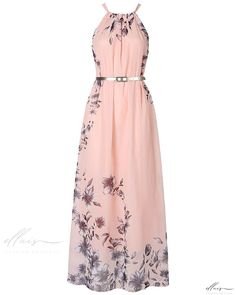 Elluis - Bohemian Slim Fit Chiffon: Floral Print Sleeveless Maxi Dress - The Ultimate Stylish and Chic Beach Vacation Attire Vacation Attire, Chiffon Floral, Sleeveless Maxi Dress, Beach Vacation, Floral Print, Chiffon, Floral Prints, Slim Fit, Maxi Dress