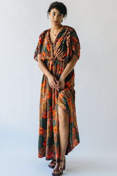 Unleash your inner flower child with The Renlund V-Neck Pleated Midi Dress! Made with a gorgeous brown floral pattern, this dress features a playful v-neck and flattering pleats. Perfect for any occasion, it's sure to make a statement without taking itself too seriously. Details self: 100% polyester lining: 97% polyester + 3% spandex Fabric Care Guide Here Sizing & Fit Measurements are approximate and taken while laying flat across the front. Not doubled. small: bust = 24"; waist = 14"; length = Piper And Scoot, Textured Sweater, Detailed Sweater, Pleated Midi Dress, Photoshoot Outfits, Brown Floral, Flower Child, Large Bust, Cardigan Jacket