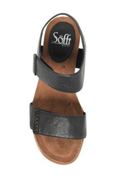 Smooth, adjustable leather straps lend a customizable fit to a chic wedge sandal grounded by a comfort-cushioned footbed. 2" heel Adjustable hook-and-loop straps Cushioned footbed Leather upper and lining/synthetic sole Imported Wedge Sandal, Sandal Women, Summer Shoes, Wedge Sandals, Womens Sandals, Leather Straps, Leather Upper, Wedges, Size 7