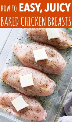 Tender Baked Chicken Breast, Easy Baked Chicken Breast Recipes, Easy Baked Chicken Breast, Baked Chicken Breasts, Juicy Baked Chicken, Chicken Breast Recipes Baked, Easy Chicken Breast, Chicken Breast Recipe, Chicken Breast Recipes Easy