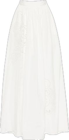 White Embroidered Full Skirt, Elegant White Embroidered Skirt, White Flared Skirt With Floral Embroidery, White Floral Embroidered Full Skirt Dress, White Embroidered Maxi Skirt For Spring, White Midi Length Voluminous Maxi Skirt, Maxi Skirt White, Skirt White, Elie Saab