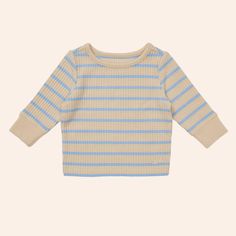 Cozy Striped Ribbed Tops, Striped Long Sleeve Sweater For Loungewear, Striped Long Sleeve Sweater For Everyday, Everyday Striped Long Sleeve Sweater, Cozy Striped Long Sleeve Top, Striped Ribbed Cotton Top, Striped Ribbed Top With Relaxed Fit, Striped Long Sleeve Top With Ribbed Neckline, Cotton Waffle Knit Tops For Loungewear