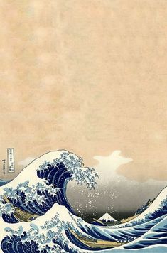 an image of the great wave off shore