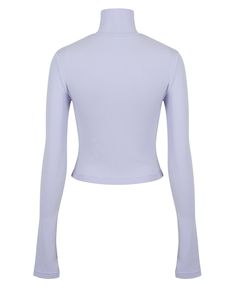 DETAILS: Color: Lavender Ribbed mock neck pullover Long sleeve Thumbholes at cuffs Design seam at front 95% Tencel, 5% Spandex Machine wash SIZE & FIT: Fits true to size Front length: 18" Bust: 13 3/4" Spring Mock Neck Top With Stretch, Spring Solid Mock Neck Top With Stretch, Spring Long Sleeve Turtleneck With Thumbholes, Casual Mock Neck Top With Thumbholes, Solid Long Sleeve Top With Ribbed Cuffs And Stretch, Long Sleeve Turtleneck With Thumbholes For Spring, Fitted Purple Tops For Winter, Winter Purple Fitted Tops, Fitted Purple Winter Tops