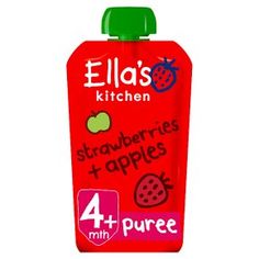 ella's kitchen strawberries and apples puree 4x4ml - pack