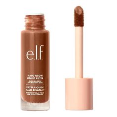 You asked, we glistened – Halo Glow Liquid Filter is now available in 12 shades to suit more skin tones and undertones. Achieve a gorgeous glow with e.l.f. Cosmetics Halo Glow Liquid Filter—the only filter you’ll ever need. This innovative complexion booster and makeup-skincare hybrid is infused with squalane and hyaluronic acid that work to enhance the overall look of skin while rendering a soft-focus, effortless radiance. Wear on its own, under, or over makeup, mix in with your favorite e.l.f. Elf Halo Glow, Elf Foundation, Halo Glow Liquid Filter, Halo Glow, E.l.f. Cosmetics, Gloss Labial, Elf Cosmetics, Dewy Skin, Skin Complexion