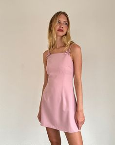 Aketi Mini Dress in Dusky Pink Brithday Dress, Hot Pink Mini Dress, Summer Bodycon Dress, Party Dress Long Sleeve, Black Satin Dress, Bandeau Dress, Dusky Pink, Satin Mini Dress, Party Dress Long