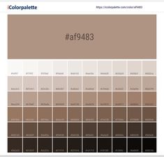 the color palette is brown and has many different shades to choose from, including one for each